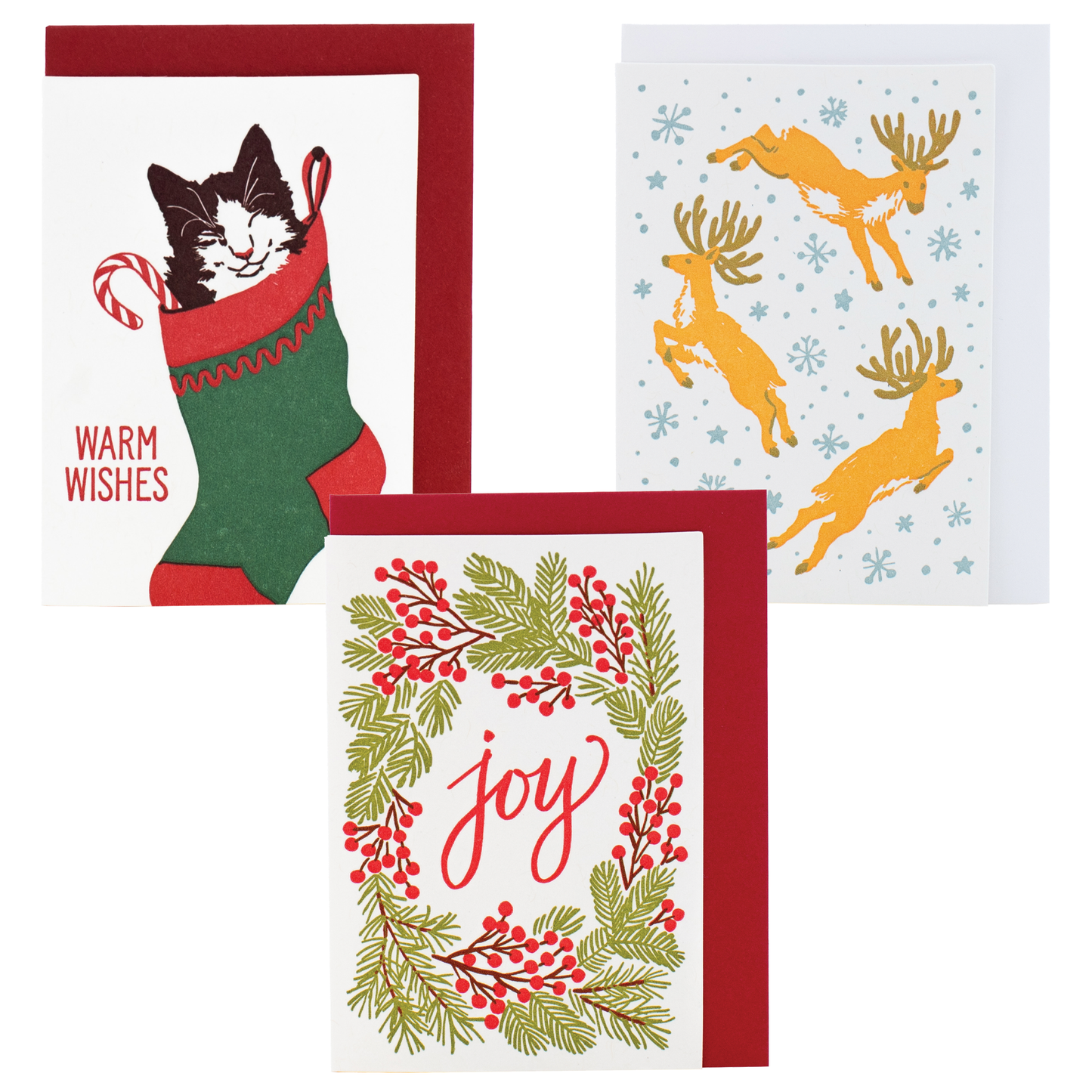 Smudge Ink - Assorted Mini Christmas Enclosure Card Set