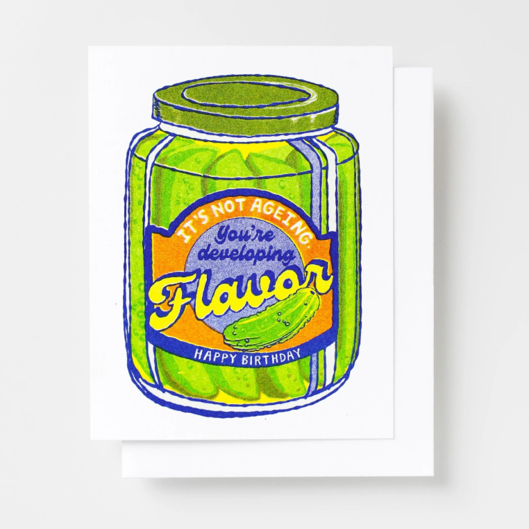Yellow Owl Workshop - HBD Developing Flavor Risograph Card