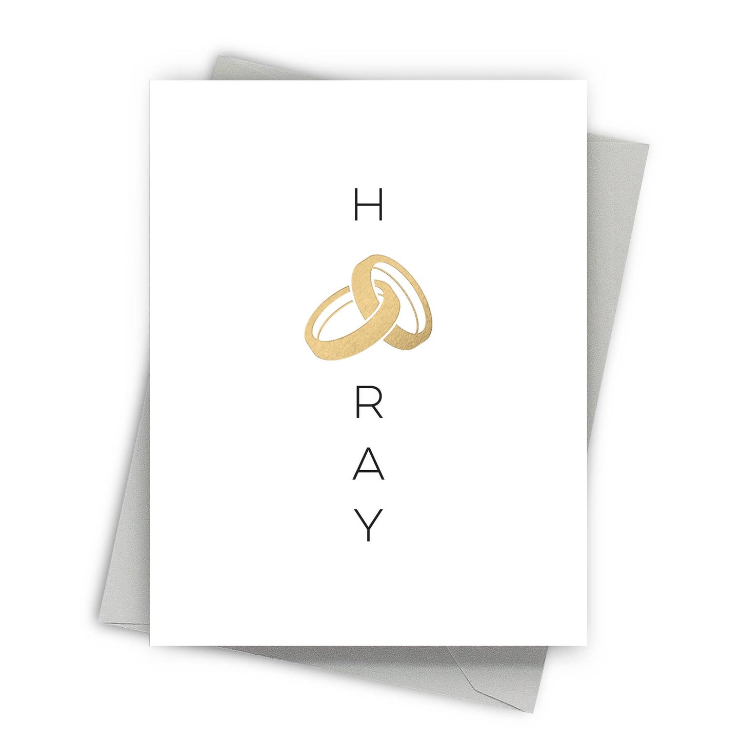 Fine Moments - Hooray Gold Foil Wedding and Engagement Card
