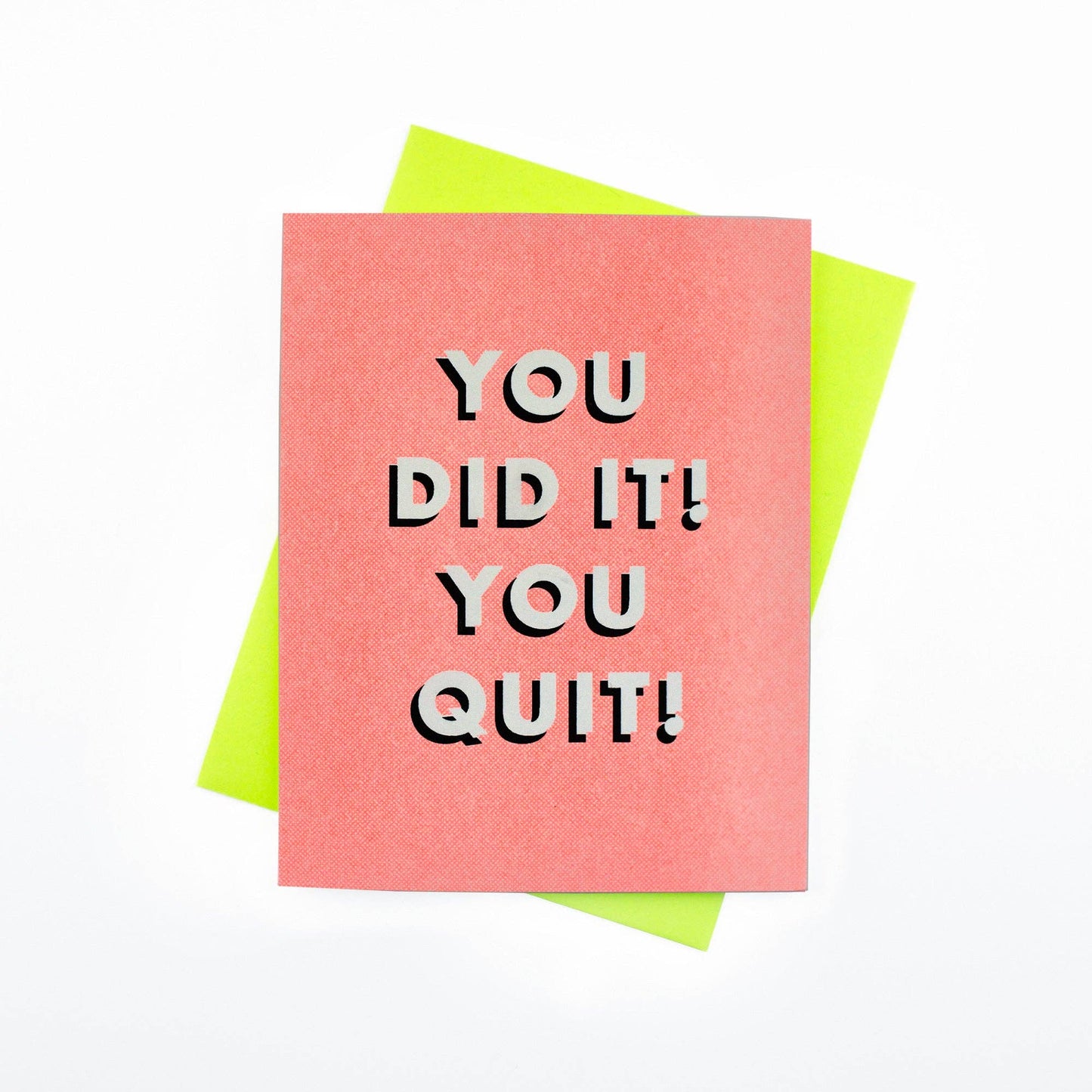 Next Chapter - You Did It! You Quit! - Risograph Greeting Card: Single