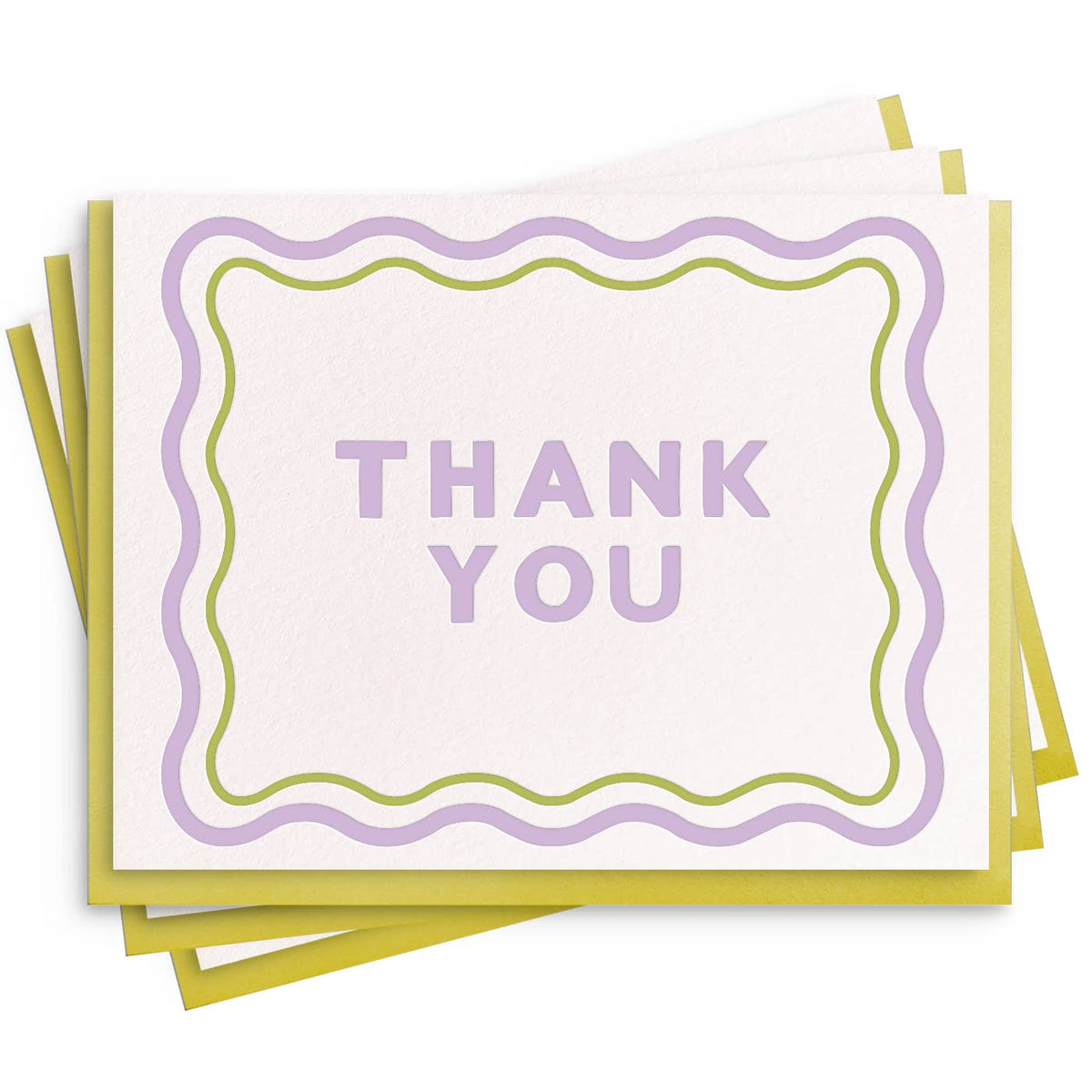 Dahlia Press - Thanks Wave Letterpress Card