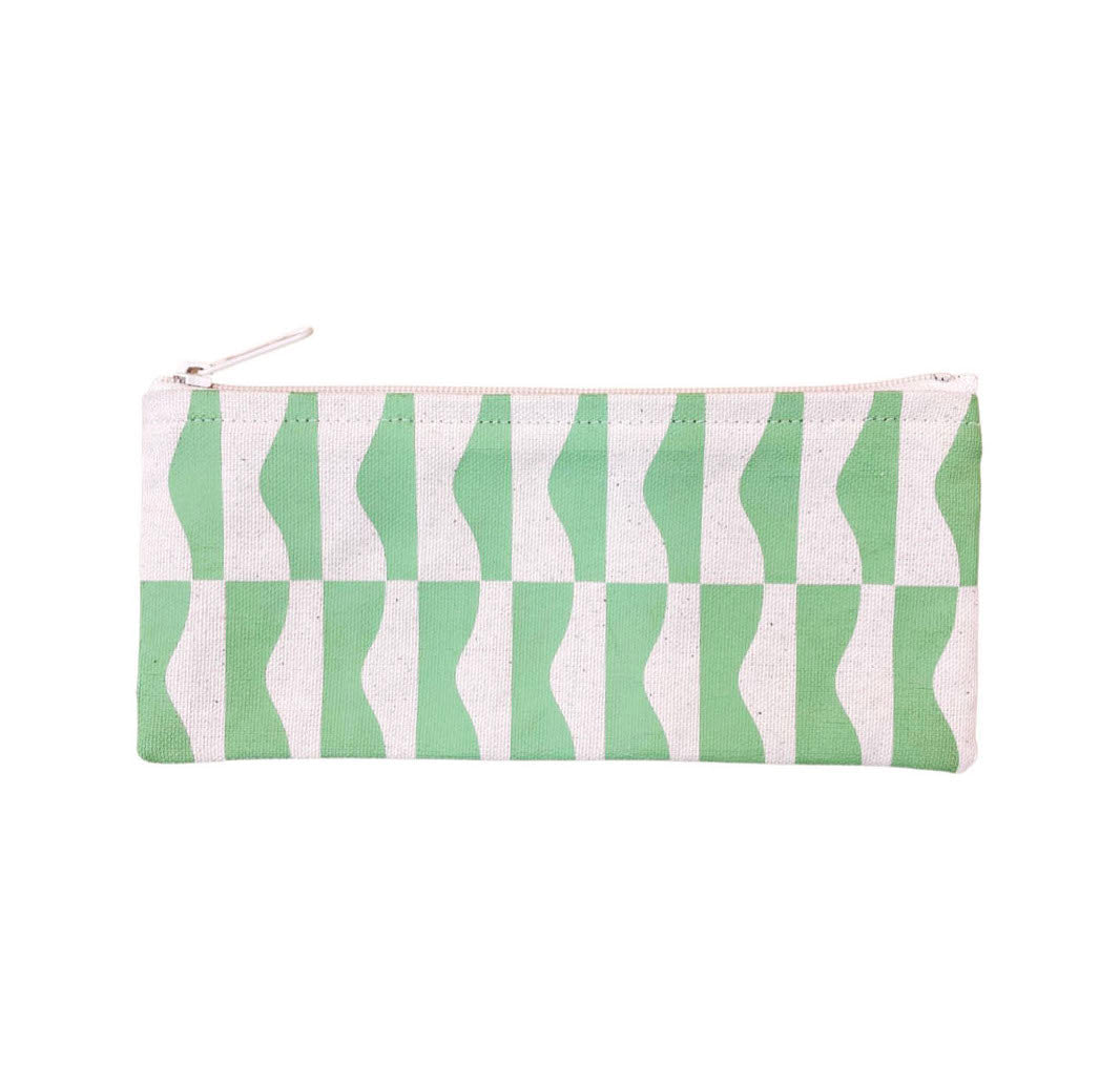 LCQKS- Pencil Case - Wiggle Checker Lichen