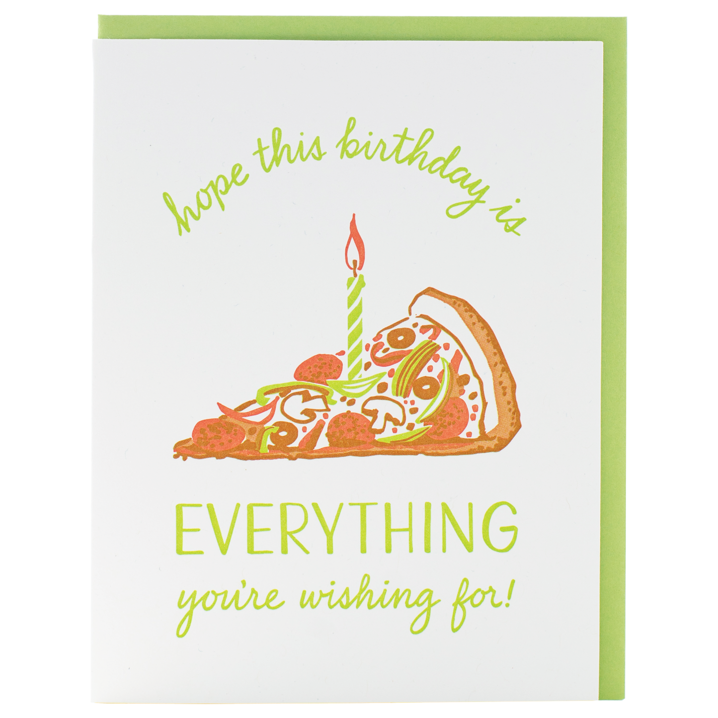 Smudge Ink - Everything Pizza Birthday Card