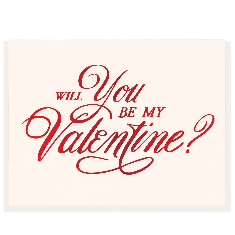Dahlia Press - Be My Valentine - Foil Valentine Greeting Card