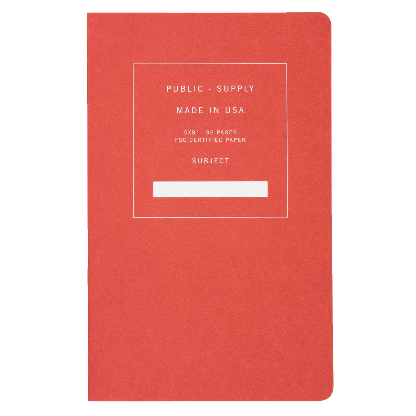 Public-Supply - 5x8" Soft Cover Notebook - Red