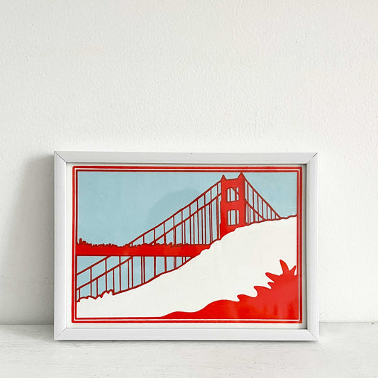 Anne Breedlove - Screenprint - Golden Gate Bridge - Red
