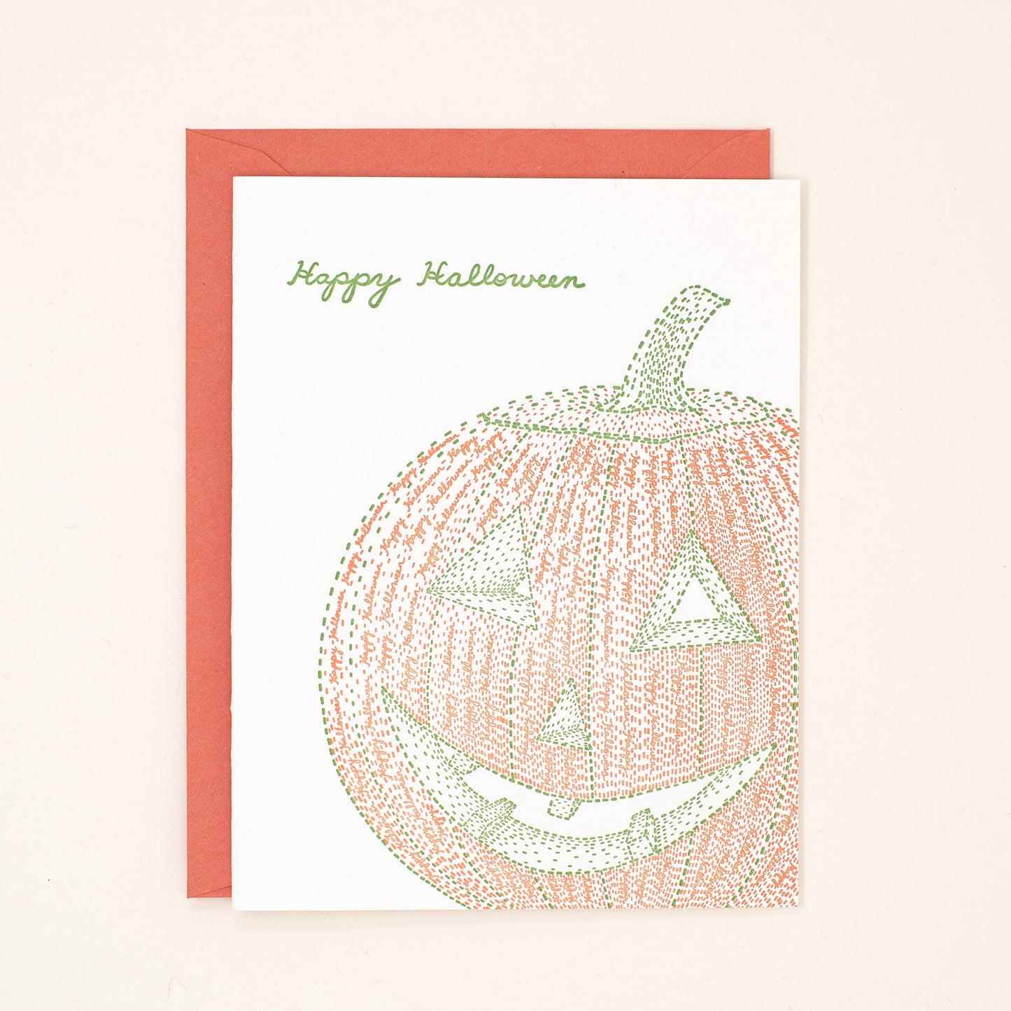 Helen Edna - Halloween Pumpkin Letterpress Card