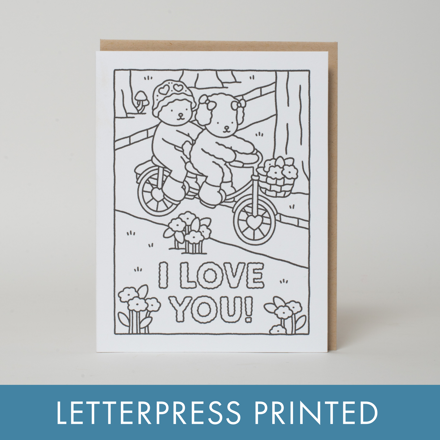 Bobbie Goods- Love You Bike Ride Coloring Greeting Card