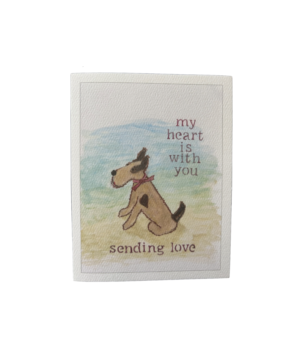 Bernie Street Studios - My Heart is With You Sympathy dog card sending love