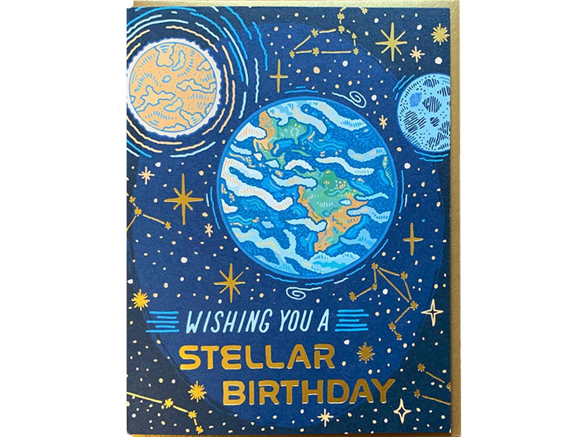 Noteworthy Paper- Stellar Birthday Card