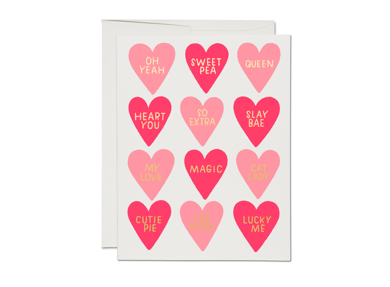Red Cap Cards - Conversation Hearts Valentine's Day greeting card