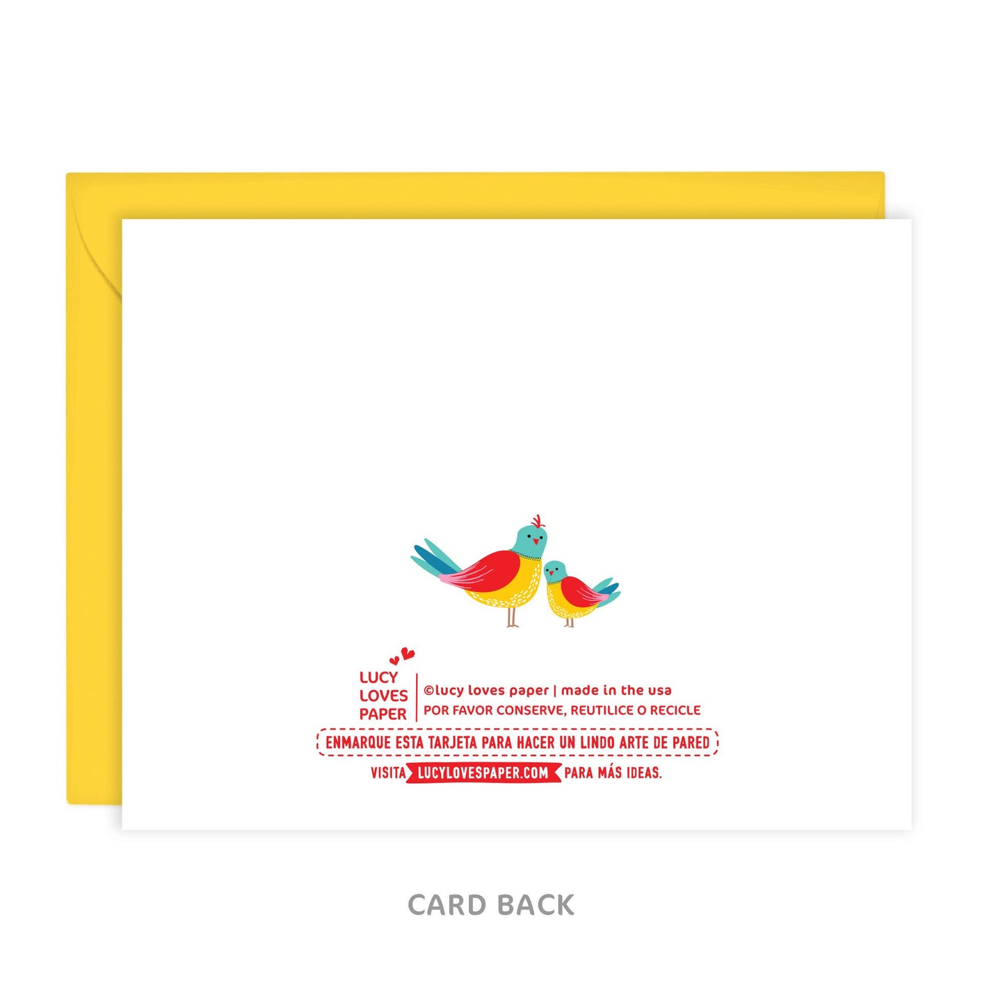 Lucy Loves Paper - Te Amo Mamá - Mother's Day card in Spanish (A2)