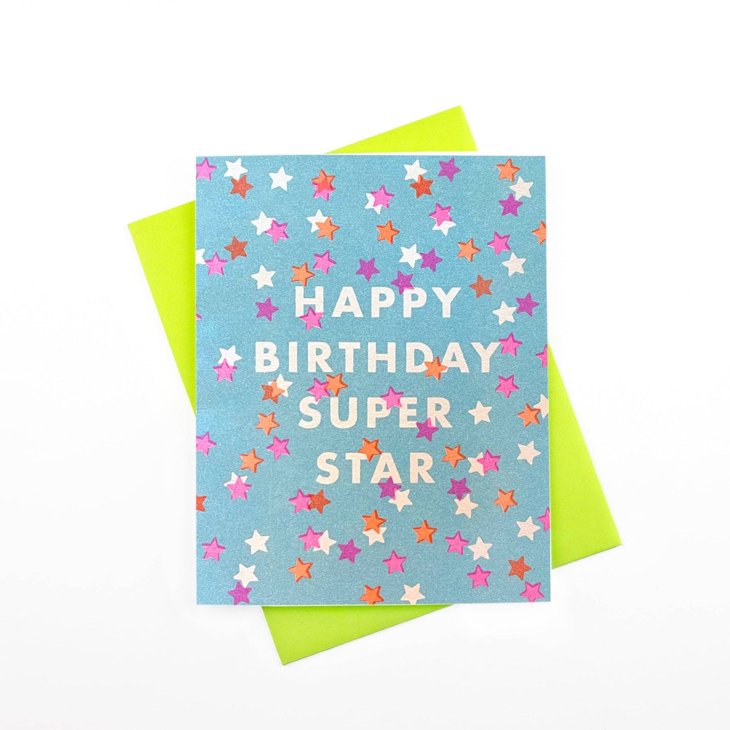 Next Chapter - "Happy Birthday Super Star" Confetti - Risograph Card