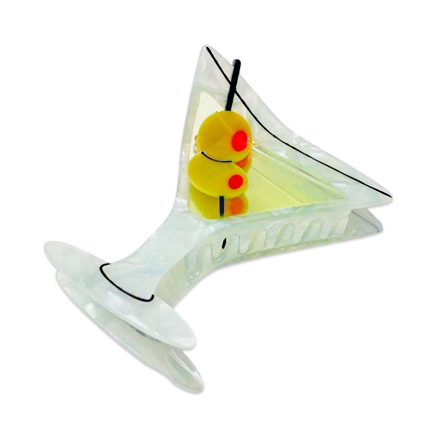 Jenny Lemons - Large Martini Hair Claw Clip