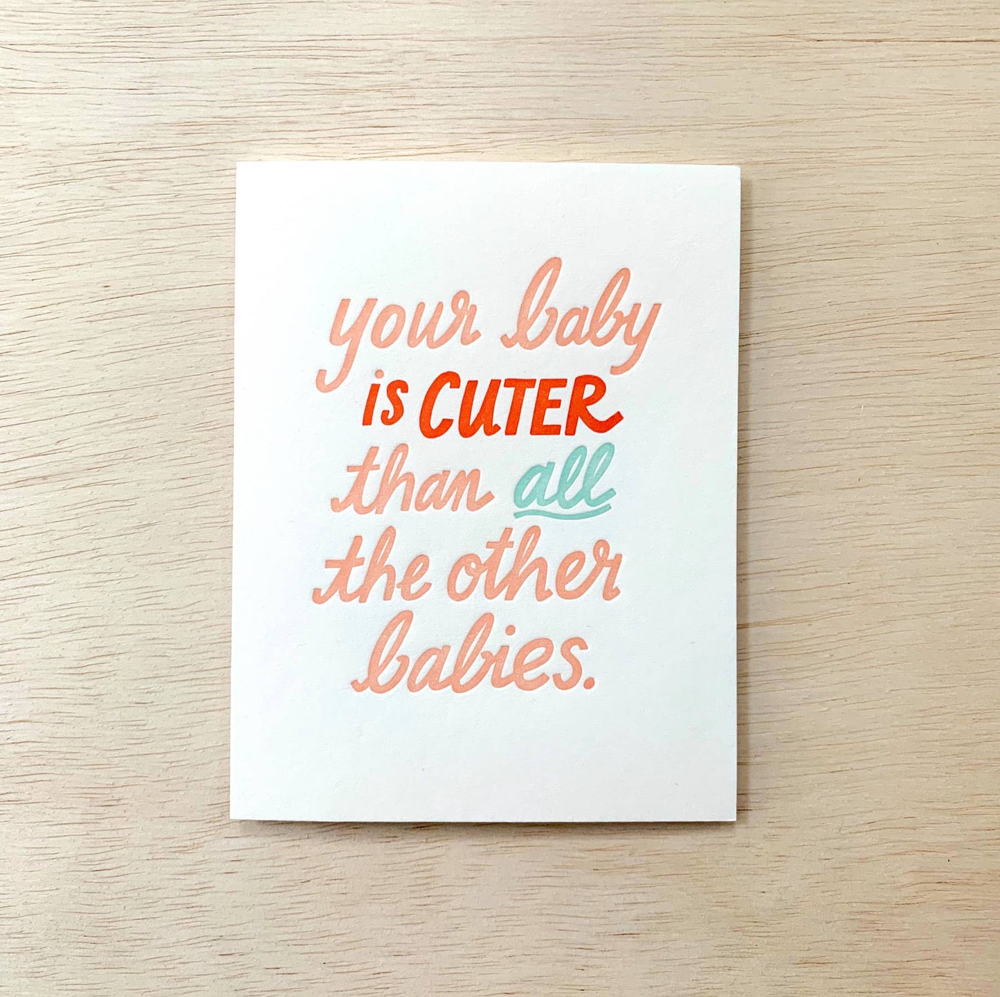 Odd Daughter - Cuter Baby - New Baby Card