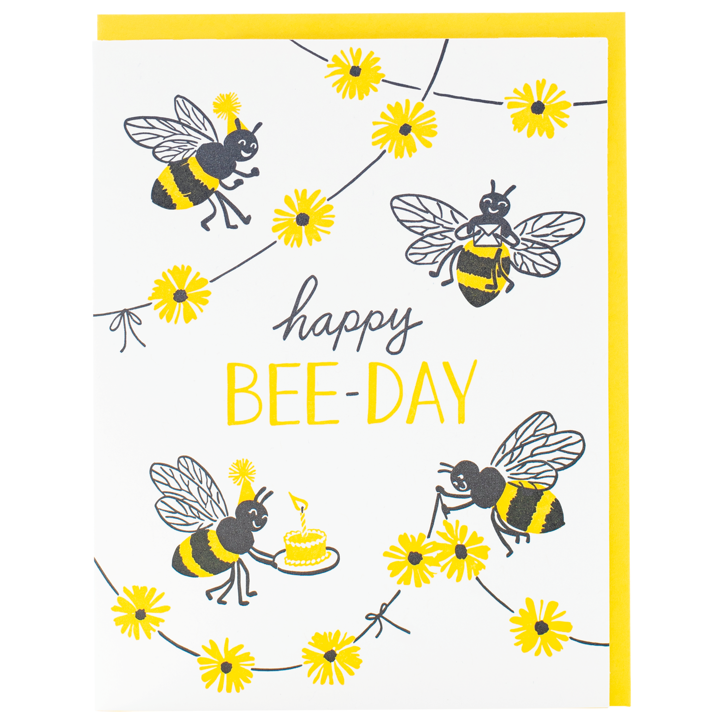 Smudge Ink - Bee Party Birthday Card