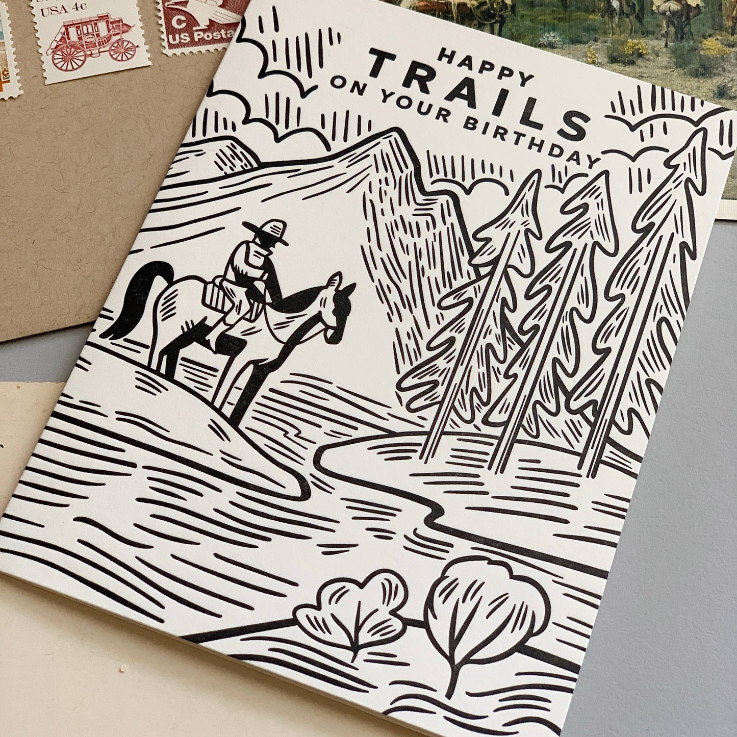 Paper Parasol Press - Happy Trails Birthday Card