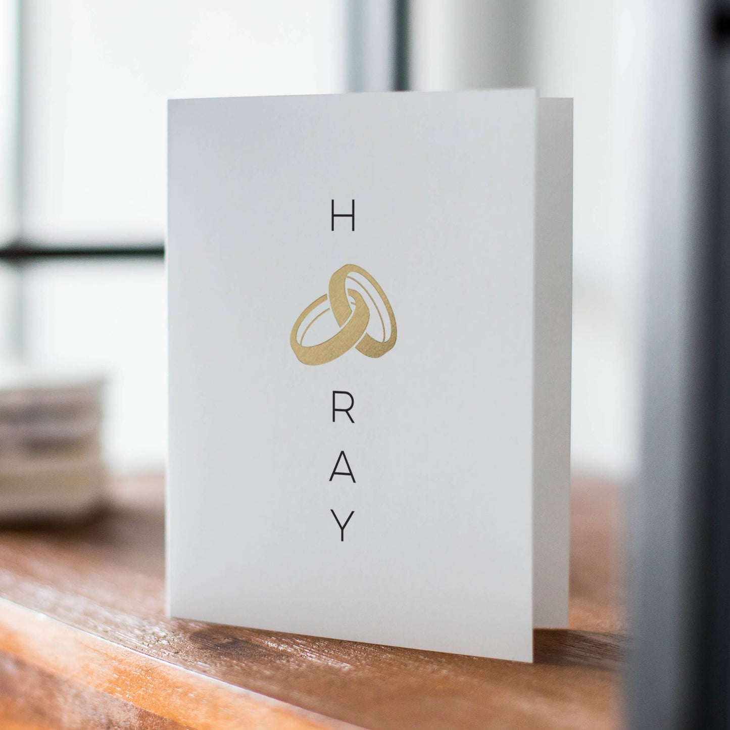 Fine Moments - Hooray Gold Foil Wedding and Engagement Card