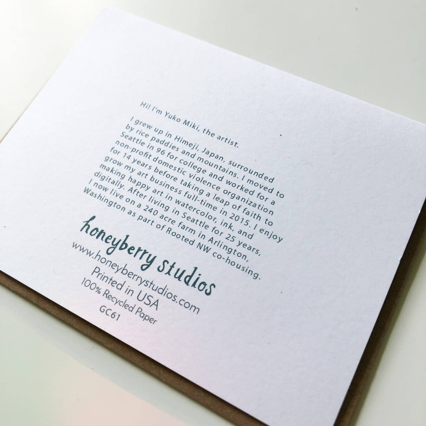 Honeyberry Studios - Every Day is a New Beginning Greeting Card