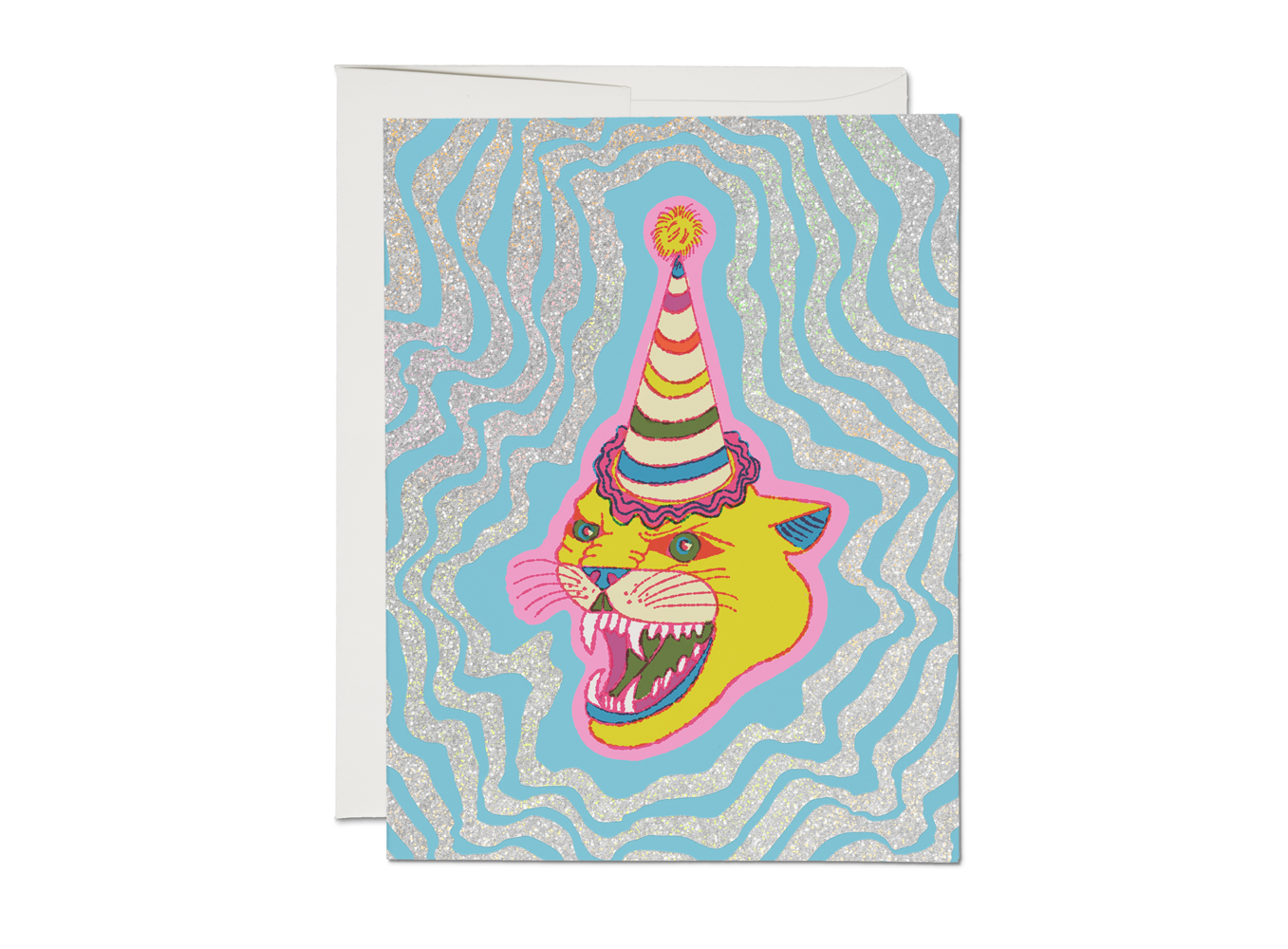 Red Cap Cards - Party Hat Cat birthday