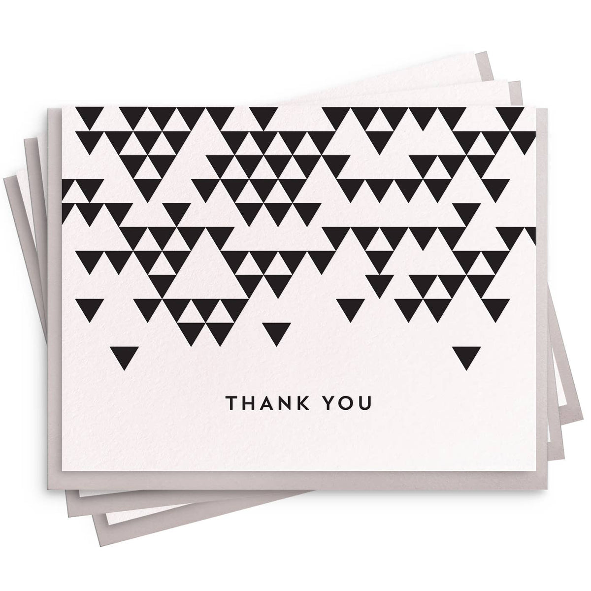 Dahlia Press - Thank You Triangle - Letterpress card