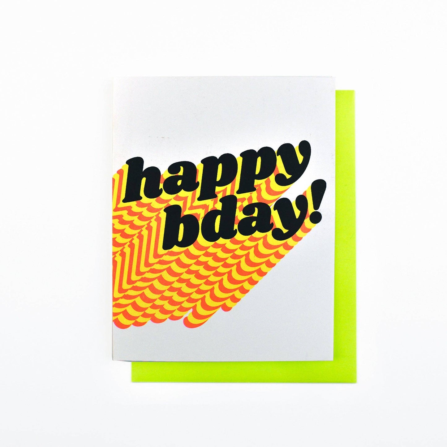 Next Chapter - Zig Zag Happy Birthday - Risograph Greeting Card: Single