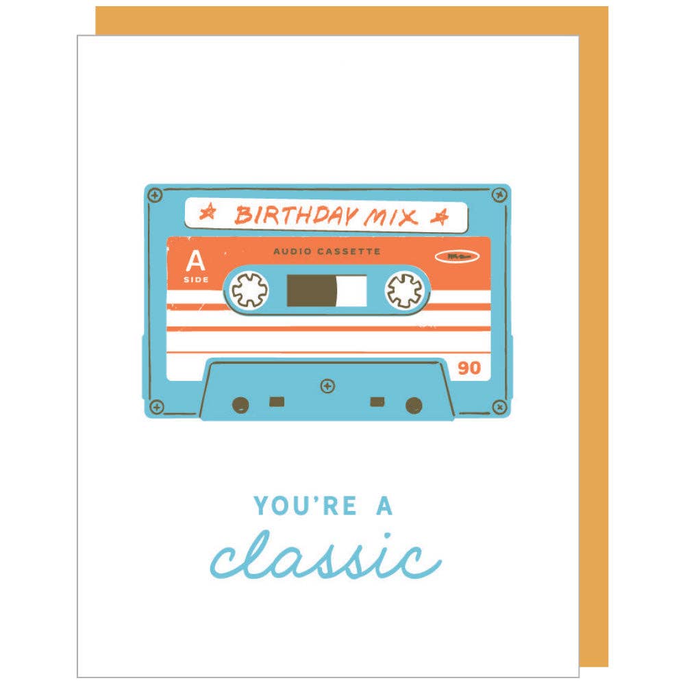 Smudge Ink - Cassette Tape Birthday Card