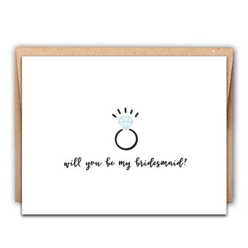 Stack Creative - Will You Be My Bridesmaid Letterpress Card