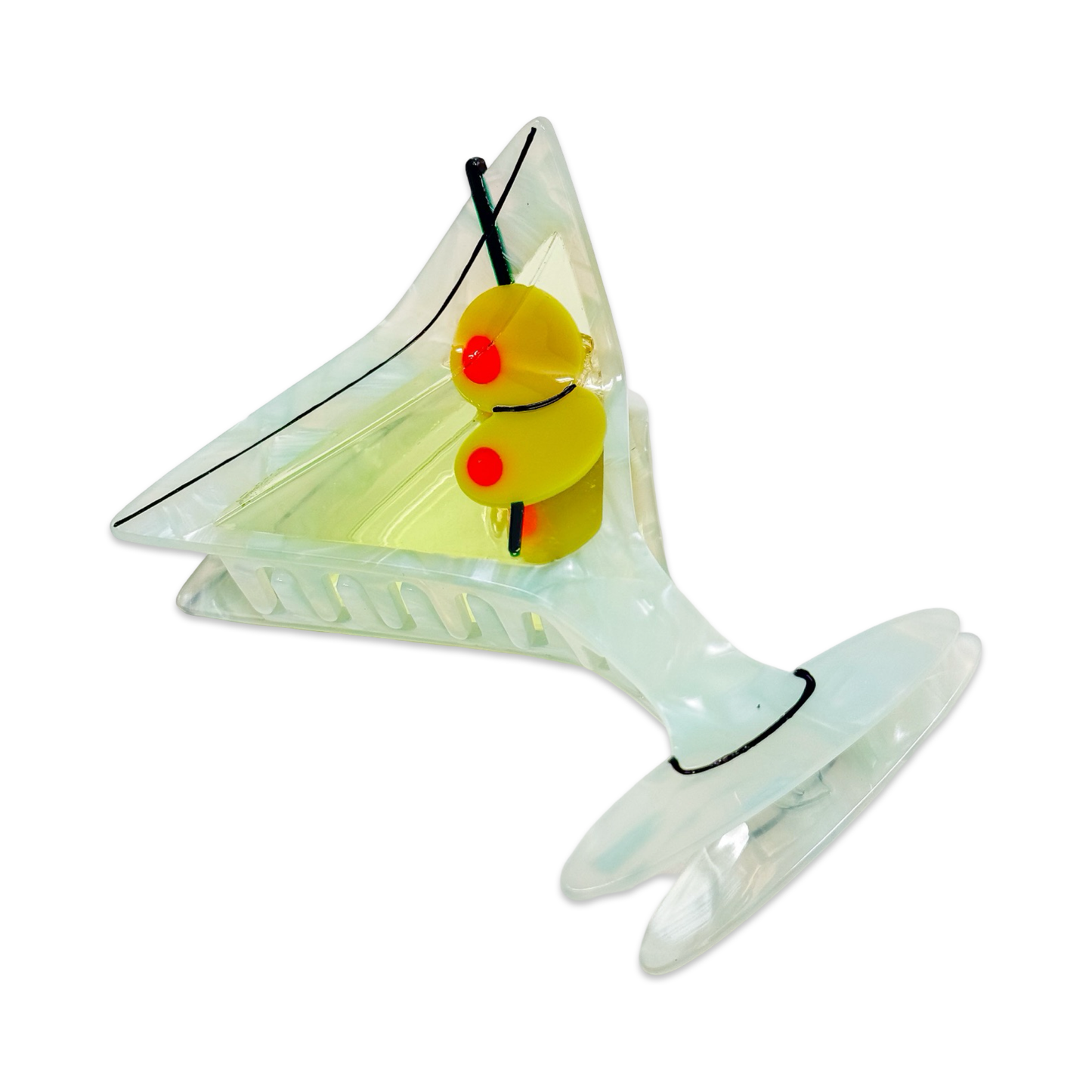 Jenny Lemons - Large Martini Hair Claw Clip