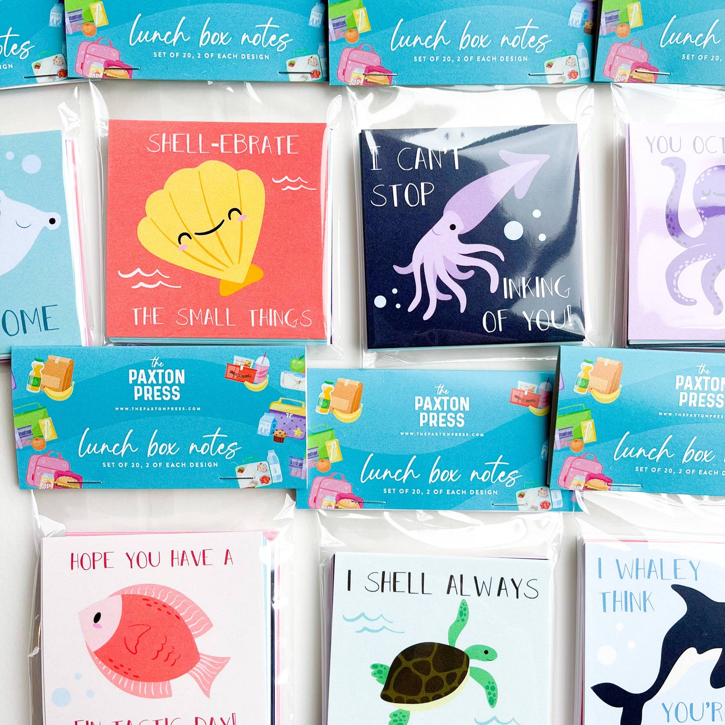 The Paxton Press - Lunch Box Notes - Sea Creatures