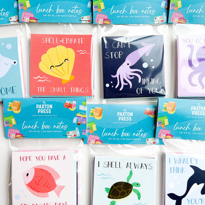The Paxton Press - Lunch Box Notes - Sea Creatures