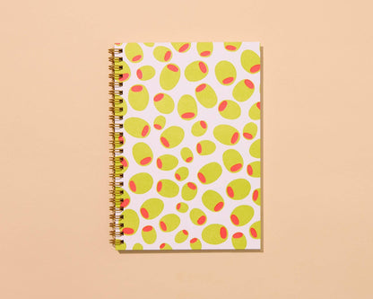 And Here We Are - Olives Letterpress Spiral Notebook - Made in USA
