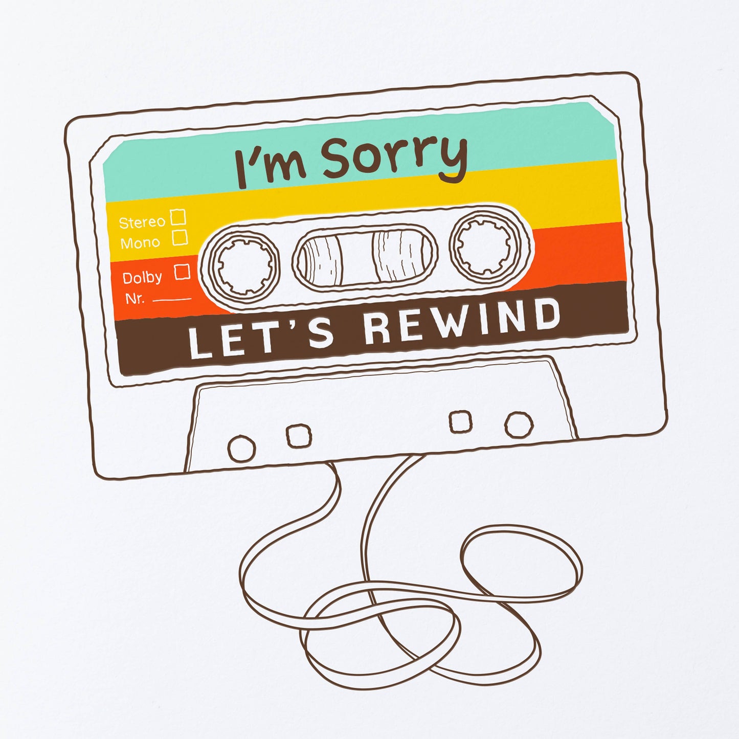 Sweet Bippy Press - Let's Rewind Greeting Card