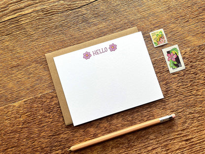 Noteworthy Paper & Press - Hello Flower Flat Notes (Boxed Set of 8)