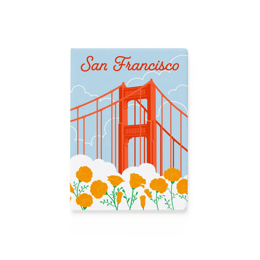 Seltzer Goods - SF Bridge Tower Poppies Magnet
