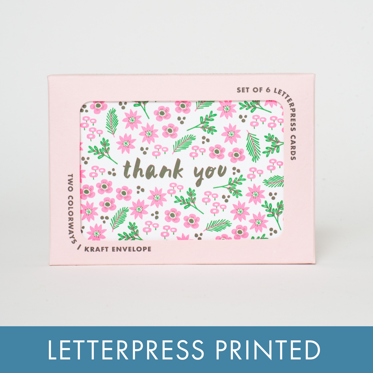 Hello!Lucky. - Thank You Floral Letterpress Box set