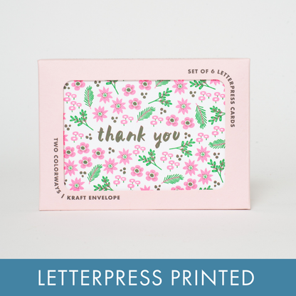 Hello!Lucky. - Thank You Floral Letterpress Box set