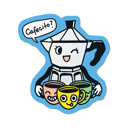 Apply Stickers - Cafecito? - Die-Cut Sticker