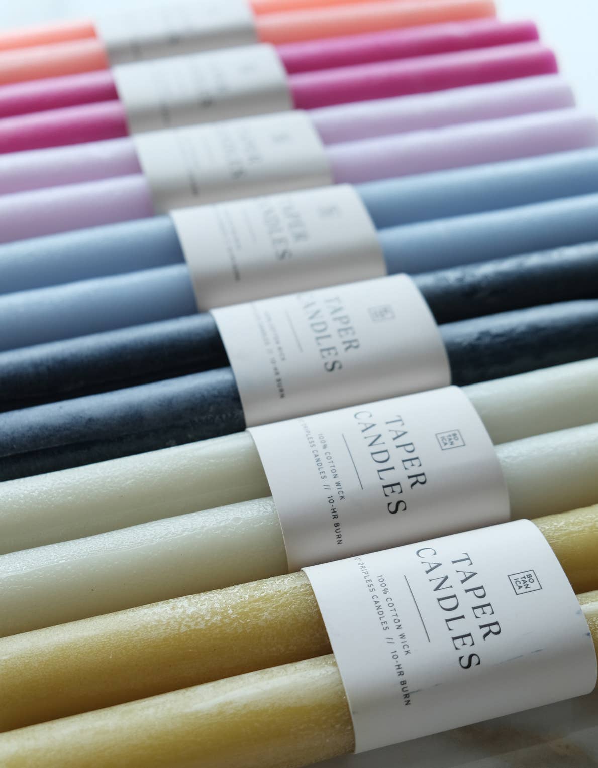 BOTANICA - Taper Candle Pair, Neutral: Pillar Pair