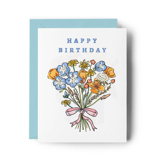 Brenna Daugherty Illustration - California Wildflowers Birthday Card