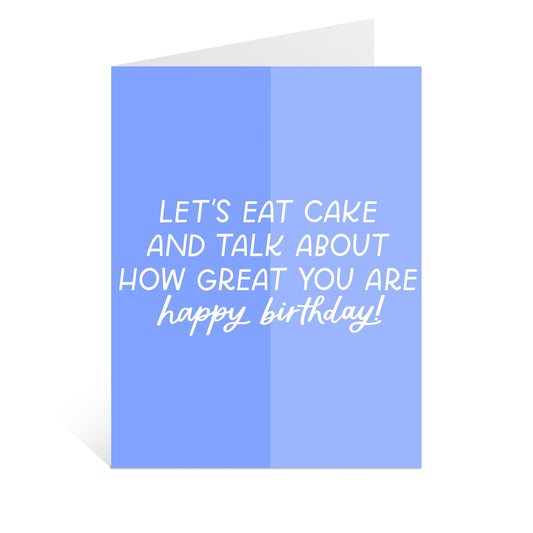 Just Follow Your Art - Let's Eat Cake Happy Birthday Card