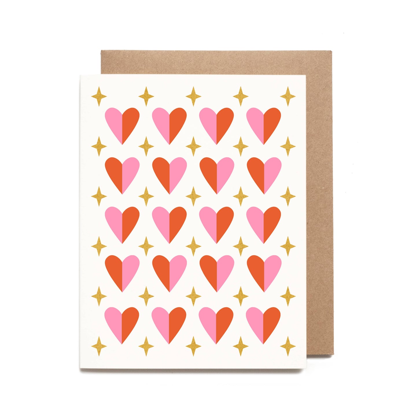 Worthwhile Paper - Sparkly Heart Pattern Valentine Card