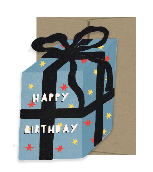 Isatopia - Blue Gift Birthday Collection - Die Cut Card