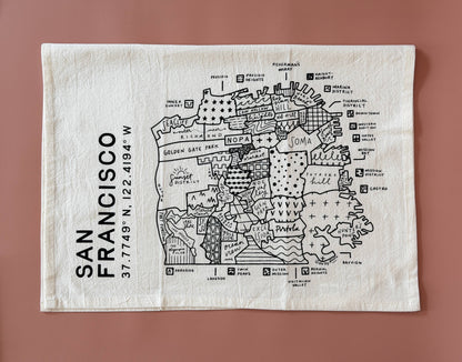 By Aleisha - San Francisco Map Tea Towel