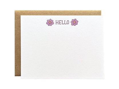 Noteworthy Paper & Press - Hello Flower Flat Notes (Boxed Set of 8)