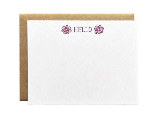 Noteworthy Paper & Press - Hello Flower Flat Notes (Boxed Set of 8)