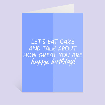 Just Follow Your Art - Let's Eat Cake Happy Birthday Card