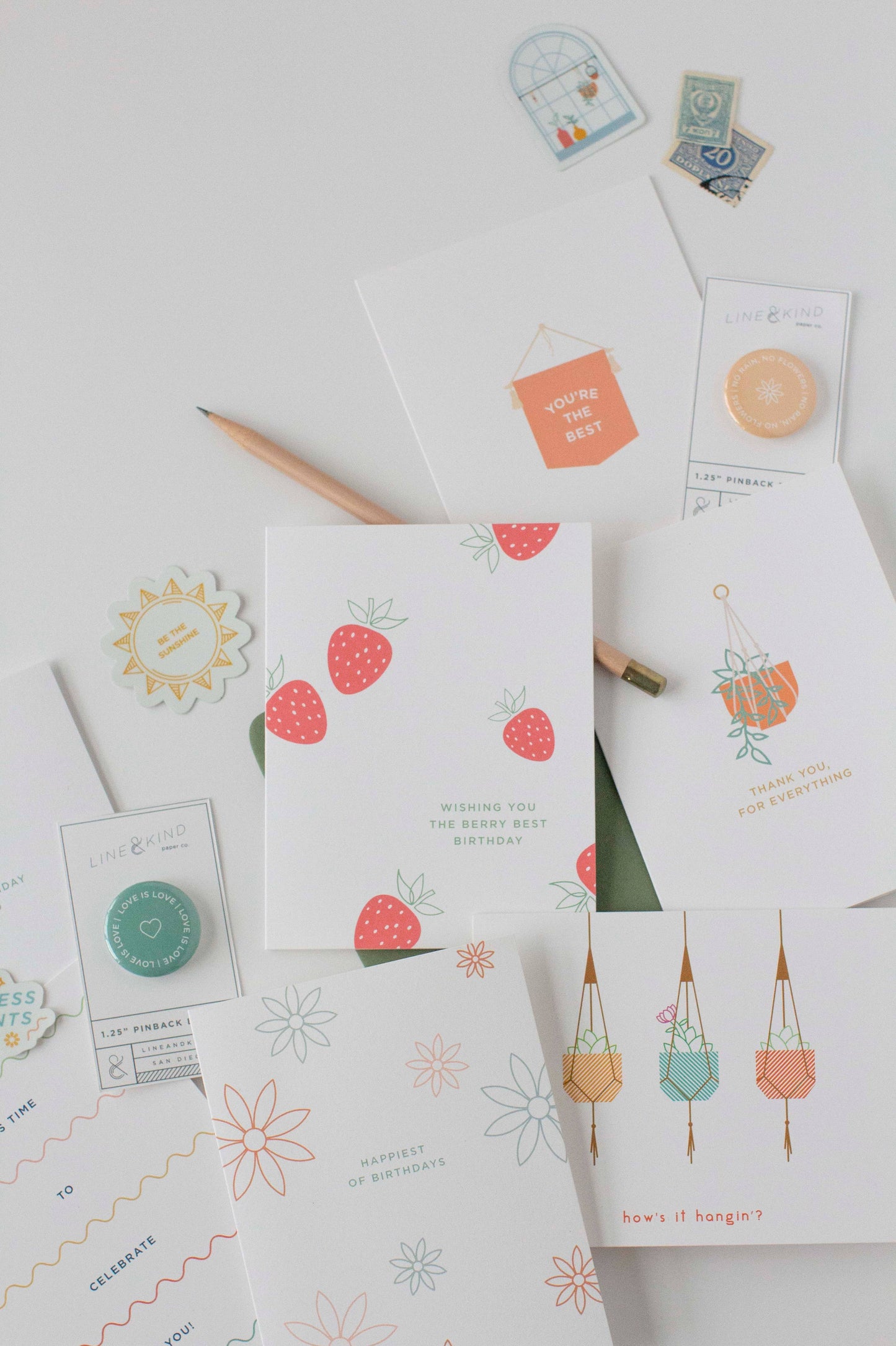 Line & Kind Paper - Birthday - Berry Best Sweet Strawberry