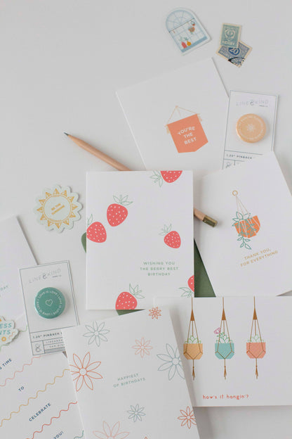 Line & Kind Paper - Birthday - Berry Best Sweet Strawberry