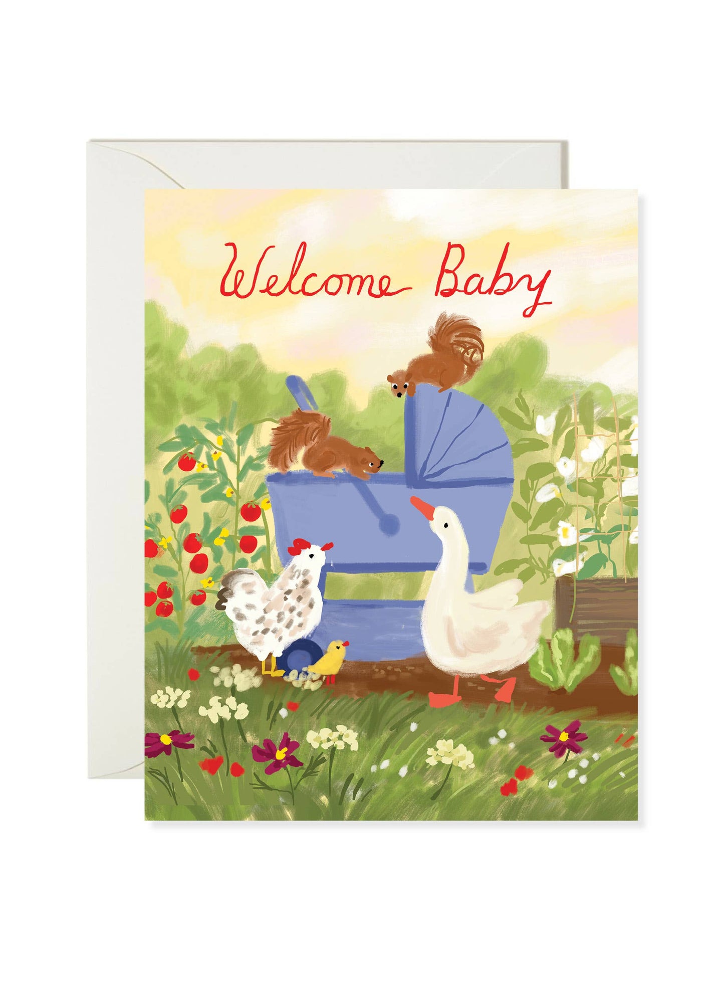 Karen Schipper - Farm Baby Card – Sweet Animal Welcome Baby Card